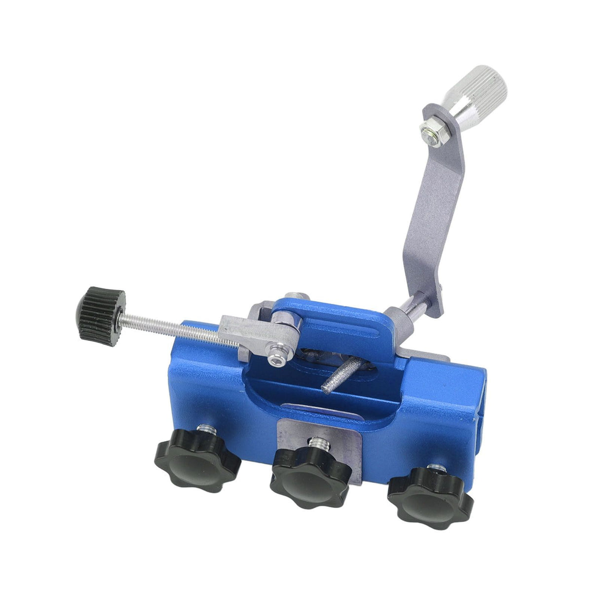 Chainsaw Sharpener Portable Lightweight Hand Crank Chain Sharpening Jig for Electric Saws Blue
