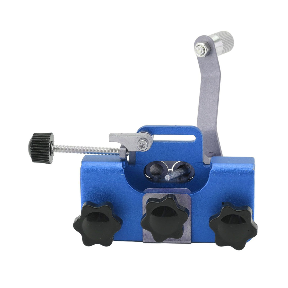 Chainsaw Sharpener Portable Lightweight Hand Crank Chain Sharpening Jig for Electric Saws Blue