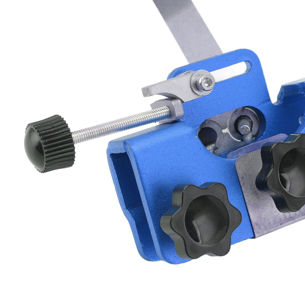 Chainsaw Sharpener Portable Lightweight Hand Crank Chain Sharpening Jig for Electric Saws Blue