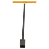 Steel Water Meter Key Wrench Multifunction T Handle Curb Key With 4 Way Utility Tool for Valves Faucets Yellow - Side View