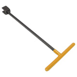 Steel Water Meter Key Wrench Multifunction T Handle Curb Key With 4 Way Utility Tool for Valves Faucets Yellow - Low Angle