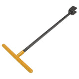 Steel Water Meter Key Wrench Multifunction T Handle Curb Key With 4 Way Utility Tool for Valves Faucets Yellow