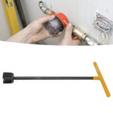 Steel Water Meter Key Wrench Multifunction T Handle Curb Key With 4 Way Utility Tool for Valves Faucets Yellow - Extra Image