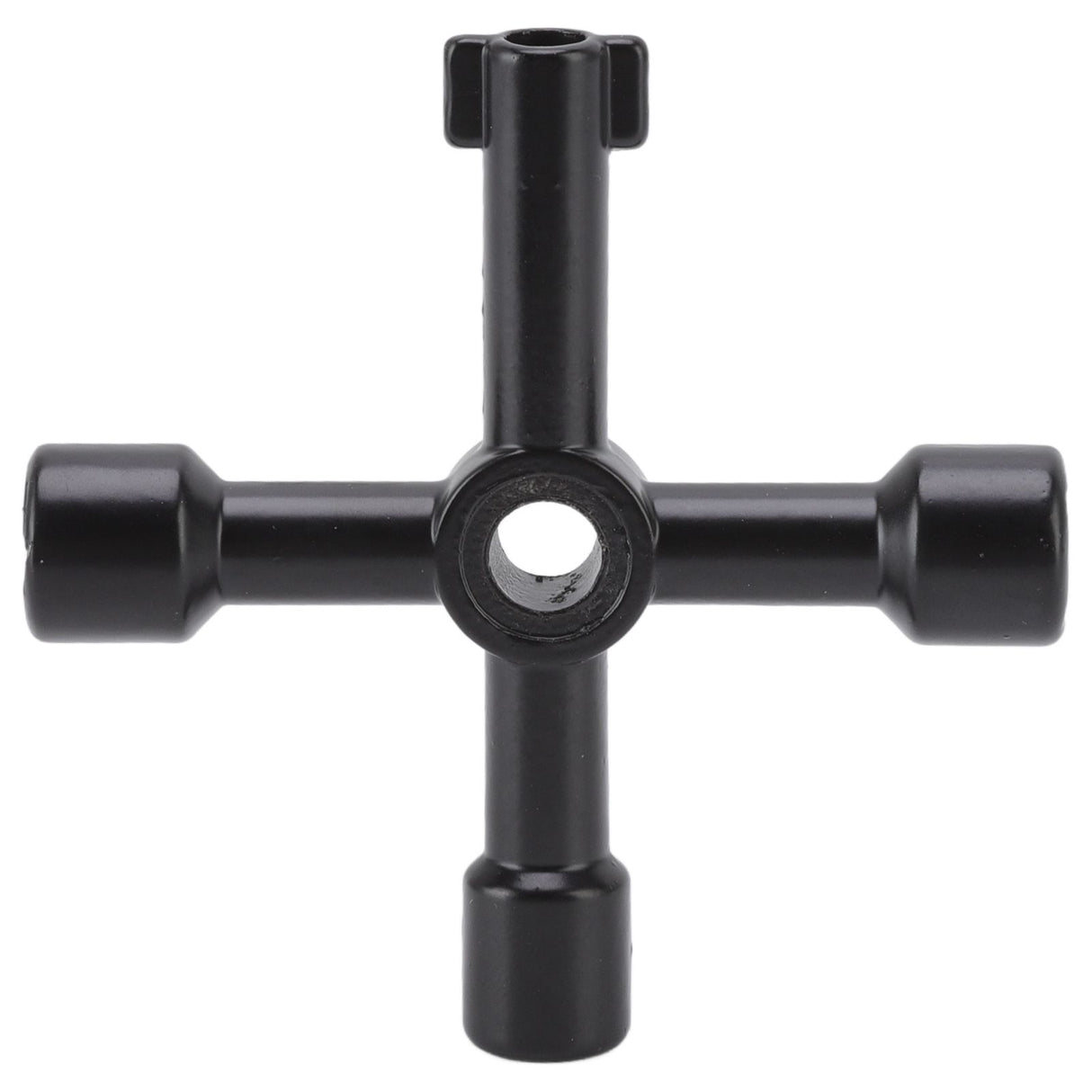 Steel Water Meter Key Wrench Multifunction T Handle Curb Key With 4 Way Utility Tool for Valves Faucets Yellow