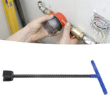 Steel Water Meter Key Wrench Multifunction T Handle Curb Key With 4 Way Utility Tool for Valves Faucets Blue