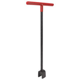 Steel Water Meter Key Wrench Multifunction T Handle Curb Key With 4 Way Utility Tool for Valves Faucets Red - Top-Down View