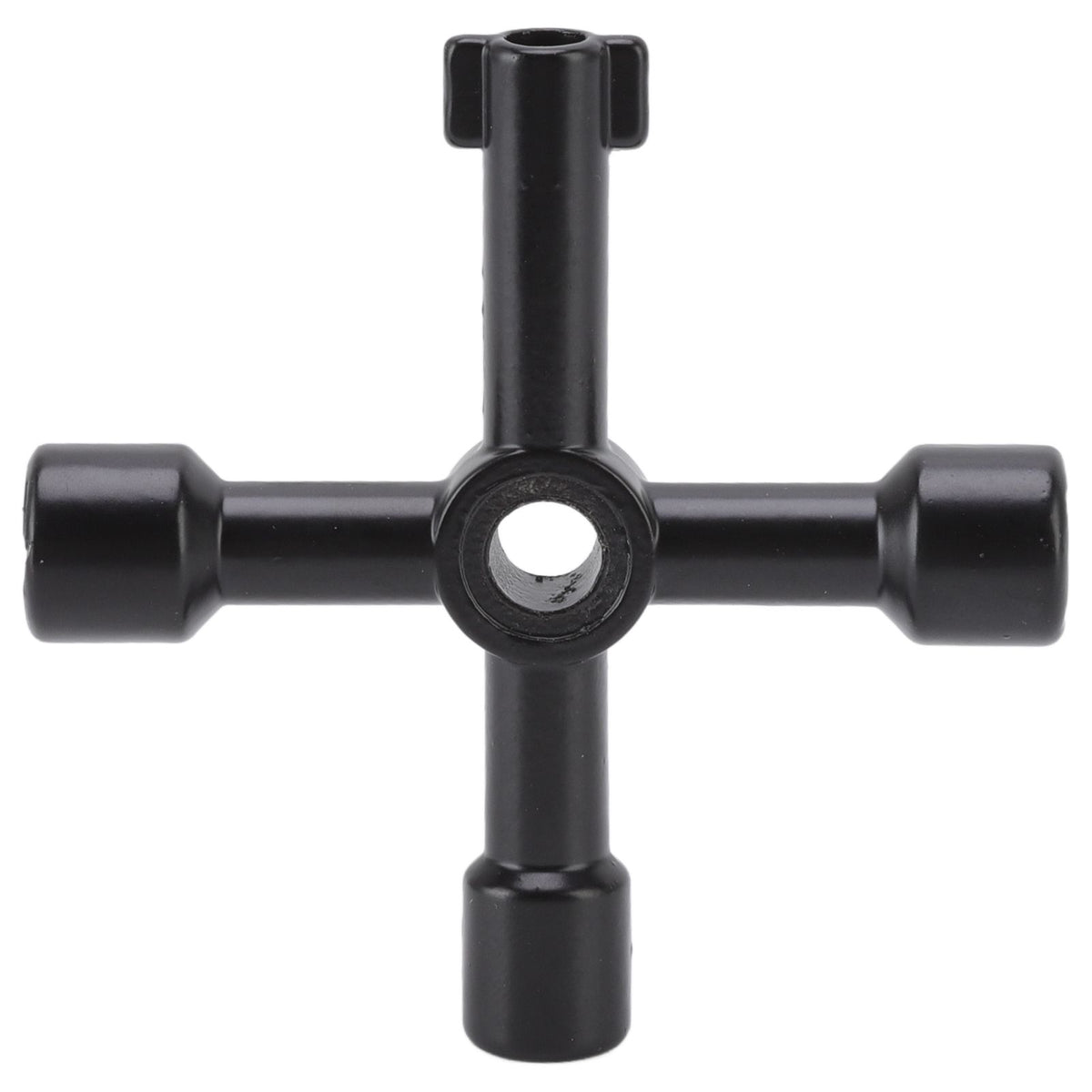 Steel Water Meter Key Wrench Multifunction T Handle Curb Key With 4 Way Utility Tool for Valves Faucets Red