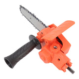 4in Mini Drill to Chain Saw Adapter Simple ABS Steel Portable Electric Chain Saw Converter Accessory for Electric Drill - Close-Up Angle