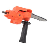 4in Mini Drill to Chain Saw Adapter Simple ABS Steel Portable Electric Chain Saw Converter Accessory for Electric Drill
