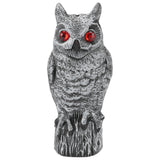 Solar Powered Owl Glowing Eyes Lifelike Appearance Waterproof Sun Resistant Bird Repeller for Home Garden Patio Fence