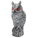 Solar Powered Owl Glowing Eyes Lifelike Appearance Waterproof Sun Resistant Bird Repeller for Home Garden Patio Fence