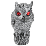 Solar Powered Owl Glowing Eyes Lifelike Appearance Waterproof Sun Resistant Bird Repeller for Home Garden Patio Fence