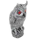 Solar Powered Owl Glowing Eyes Lifelike Appearance Waterproof Sun Resistant Bird Repeller for Home Garden Patio Fence