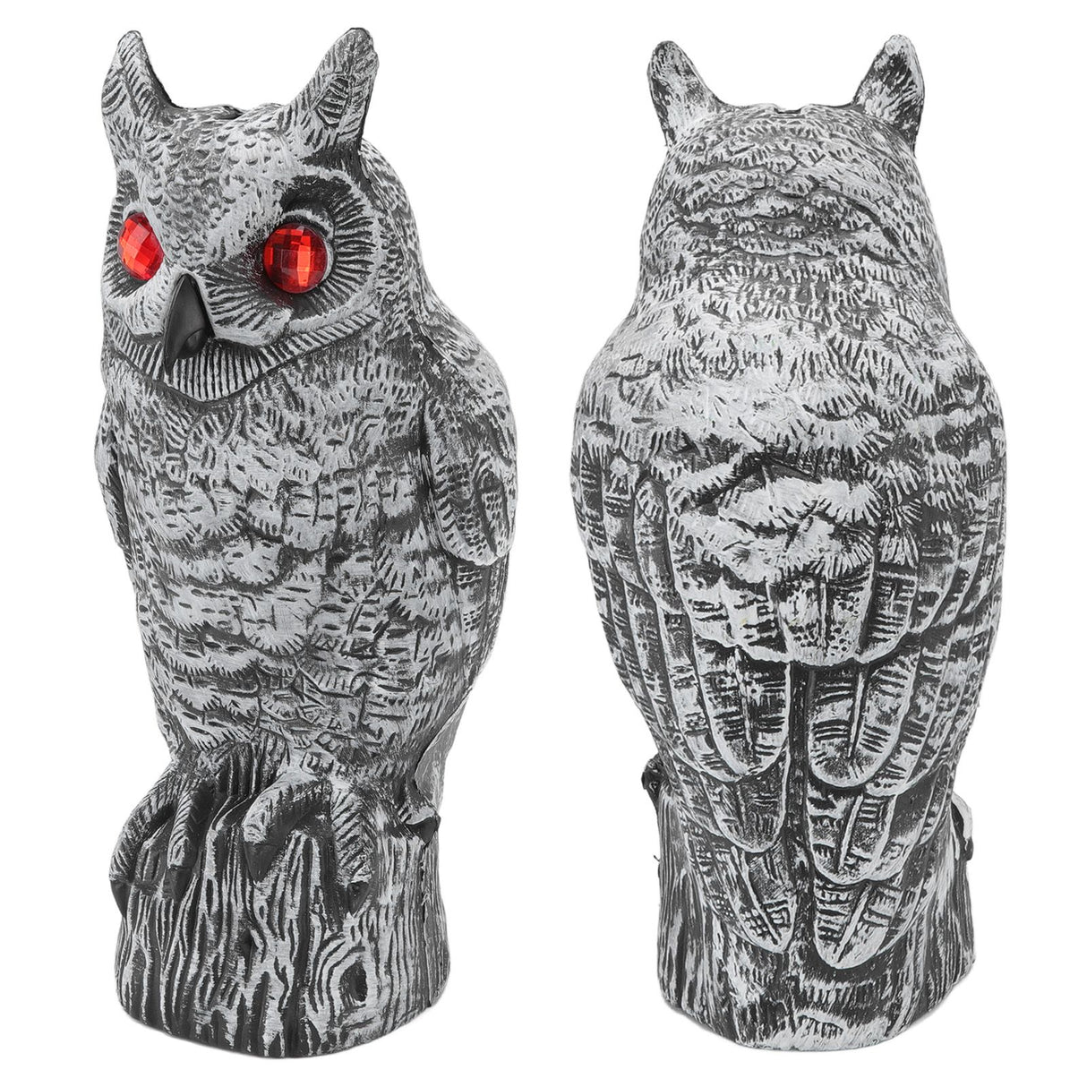 Solar Powered Owl Glowing Eyes Lifelike Appearance Waterproof Sun Resistant Bird Repeller for Home Garden Patio Fence