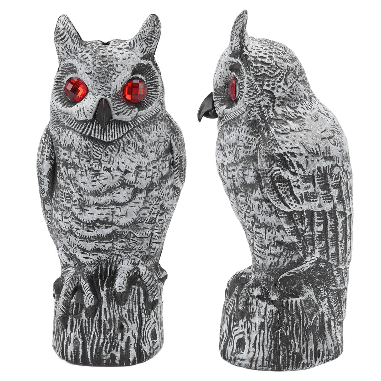 Solar Powered Owl Glowing Eyes Lifelike Appearance Waterproof Sun Resistant Bird Repeller for Home Garden Patio Fence