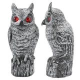 Solar Powered Owl Glowing Eyes Lifelike Appearance Waterproof Sun Resistant Bird Repeller for Home Garden Patio Fence - Extra Image