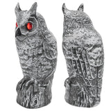 Solar Powered Owl Glowing Eyes Lifelike Appearance Waterproof Sun Resistant Bird Repeller for Home Garden Patio Fence