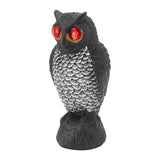 Owl Bird Deterrent Garden Plastic Red Eyes Owls to Keep Birds Away Fine Details Wear Resistant Owls to Keep Birds Away Cartoon Flaky Small Owl - Front View