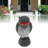 Owl Bird Deterrent Garden Plastic Red Eyes Owls to Keep Birds Away Fine Details Wear Resistant Owls to Keep Birds Away Cartoon Flaky Small Owl - Extra Image