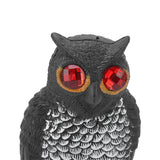 Owl Bird Deterrent Garden Plastic Red Eyes Owls to Keep Birds Away Fine Details Wear Resistant Owls to Keep Birds Away Cartoon Flaky Small Owl - Extra Image