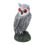Owl Bird Deterrent Garden Plastic Red Eyes Owls to Keep Birds Away Fine Details Wear Resistant Owls to Keep Birds Away Elbow Cat Plain White