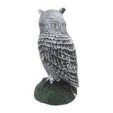 Owl Bird Deterrent Garden Plastic Red Eyes Owls to Keep Birds Away Fine Details Wear Resistant Owls to Keep Birds Away Elbow Cat Plain White