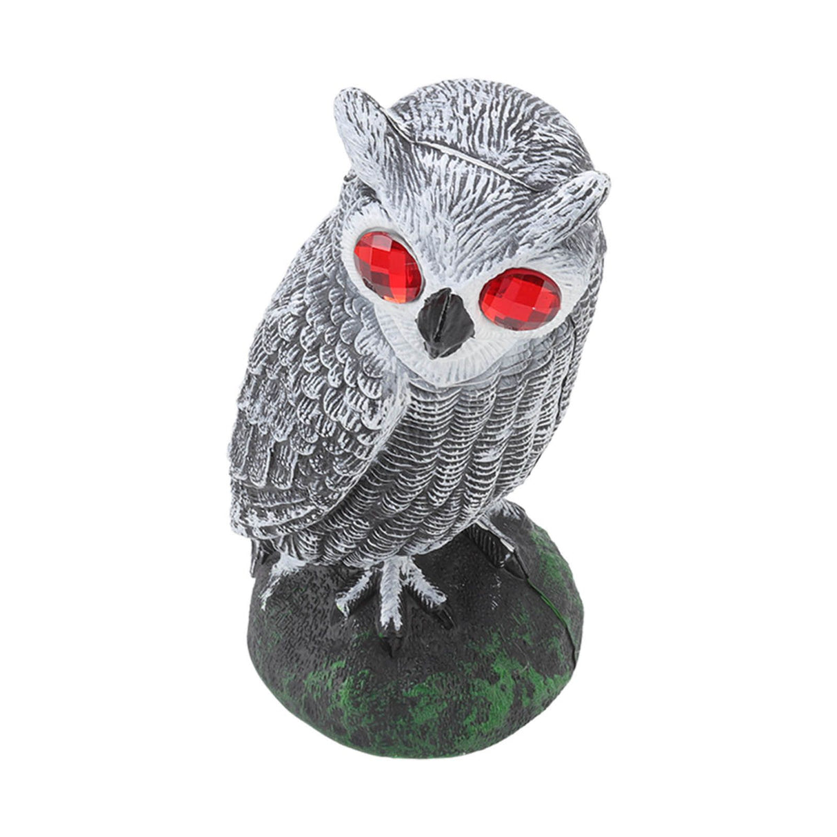 Owl Bird Deterrent Garden Plastic Red Eyes Owls to Keep Birds Away Fine Details Wear Resistant Owls to Keep Birds Away Elbow Cat Plain White