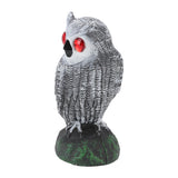 Owl Bird Deterrent Garden Plastic Red Eyes Owls to Keep Birds Away Fine Details Wear Resistant Owls to Keep Birds Away Elbow Cat Plain White