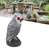 Owl Bird Deterrent Garden Plastic Red Eyes Owls to Keep Birds Away Fine Details Wear Resistant Owls to Keep Birds Away Elbow Cat Plain White - Extra Image