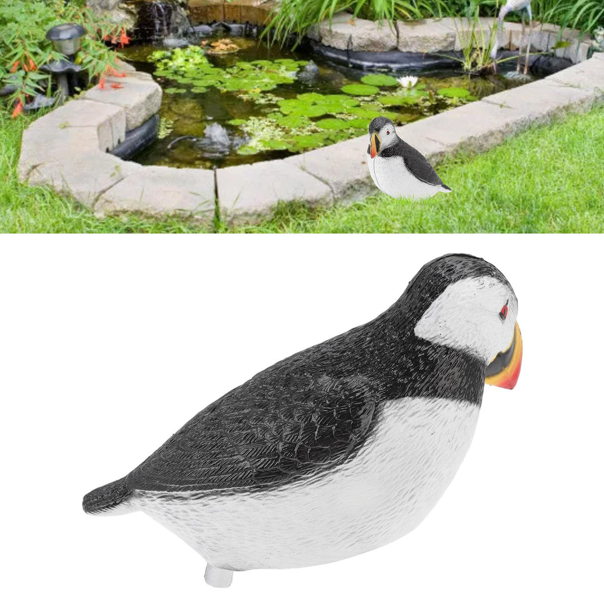 Seabird Figurine Lifelike Vivid Hand Carved Plastic Seabird Sculpture Outdoor Garden Patio Home Decoration