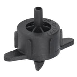 100pcs Drip Emitter 4mm Pressure Compensation Uniform Flowing PP Irrigation Watering Dripper Emitter for Large Terrain 4L Black - Front View