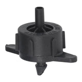 100pcs Drip Emitter 4mm Pressure Compensation Uniform Flowing PP Irrigation Watering Dripper Emitter for Large Terrain 4L Black - Rear View
