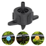 100pcs Drip Emitter 4mm Pressure Compensation Uniform Flowing PP Irrigation Watering Dripper Emitter for Large Terrain 4L Black - Extra Image