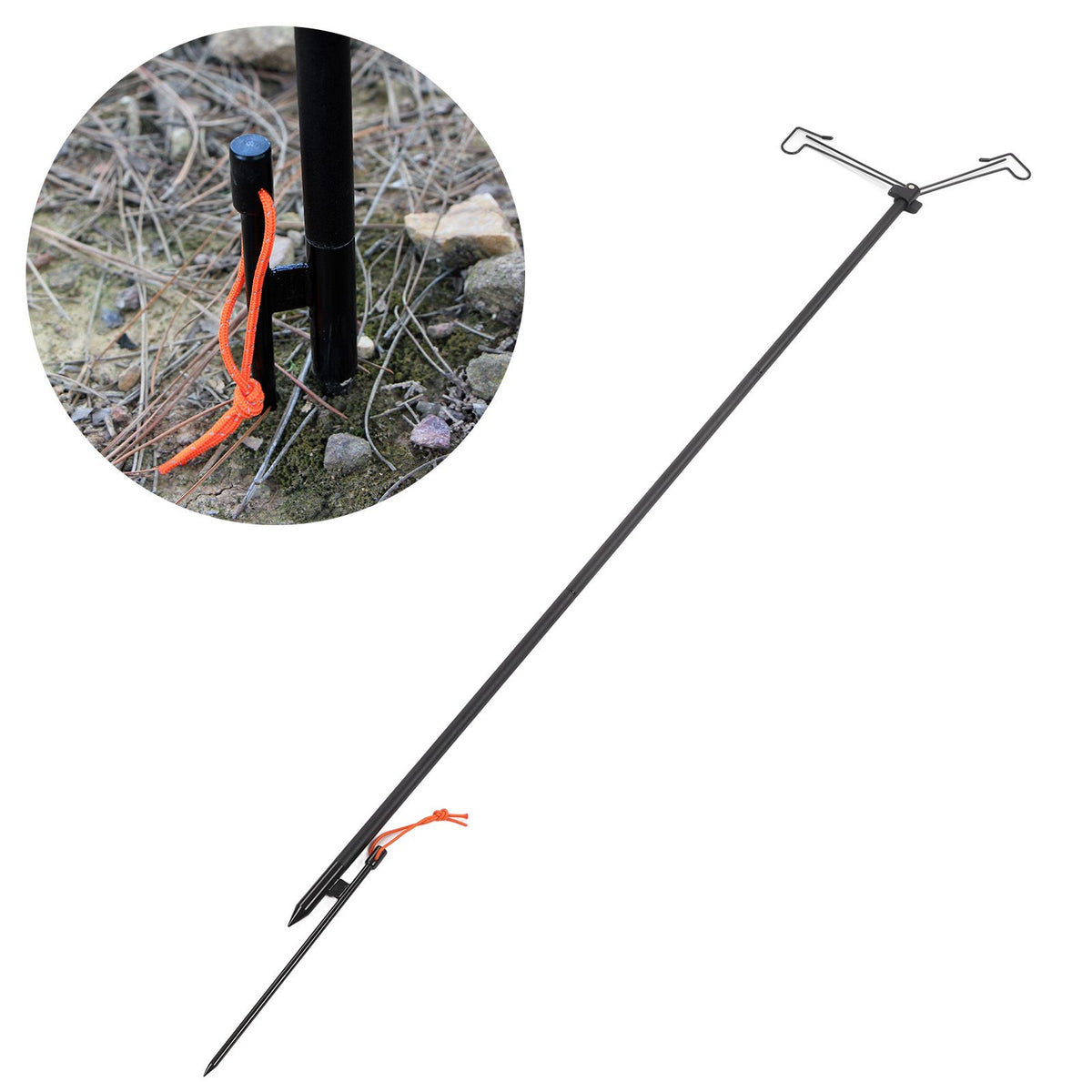 Camping Lantern Stand Multipurpose Lightweight Adjustable Height Collapasible Lantern Stand Pole for Camping Outdoor