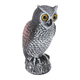 Owl Bird Deterrent Garden Plastic Owls to Keep Birds Away Waterproof Sunscreen Owl to Scare Birds Away Fake Owl for Birds - Side View