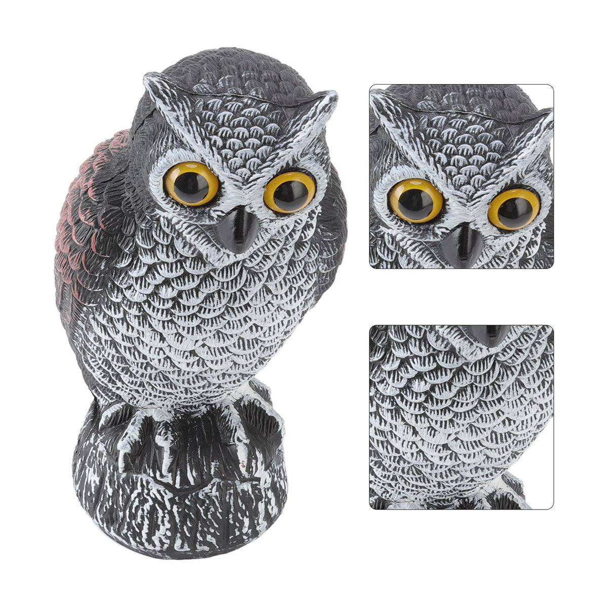 Owl Bird Deterrent Garden Plastic Owls to Keep Birds Away Waterproof Sunscreen Owl to Scare Birds Away Fake Owl for Birds