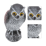 Owl Bird Deterrent Garden Plastic Owls to Keep Birds Away Waterproof Sunscreen Owl to Scare Birds Away Fake Owl for Birds - Low Angle