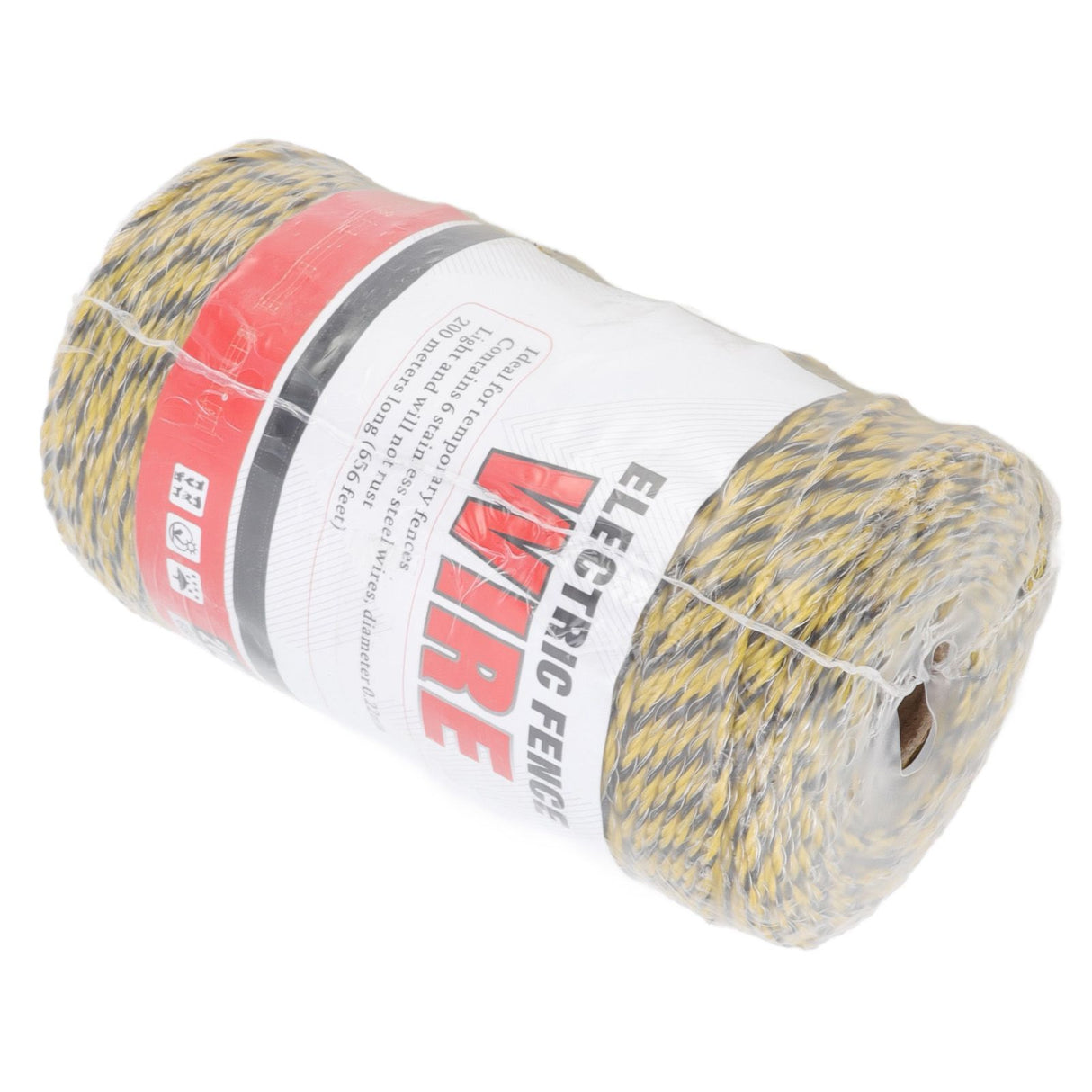Electric Fence Polywire 6 Strand Stainless Steel 200M Poly Wire for Farm Protection MLD‑040C