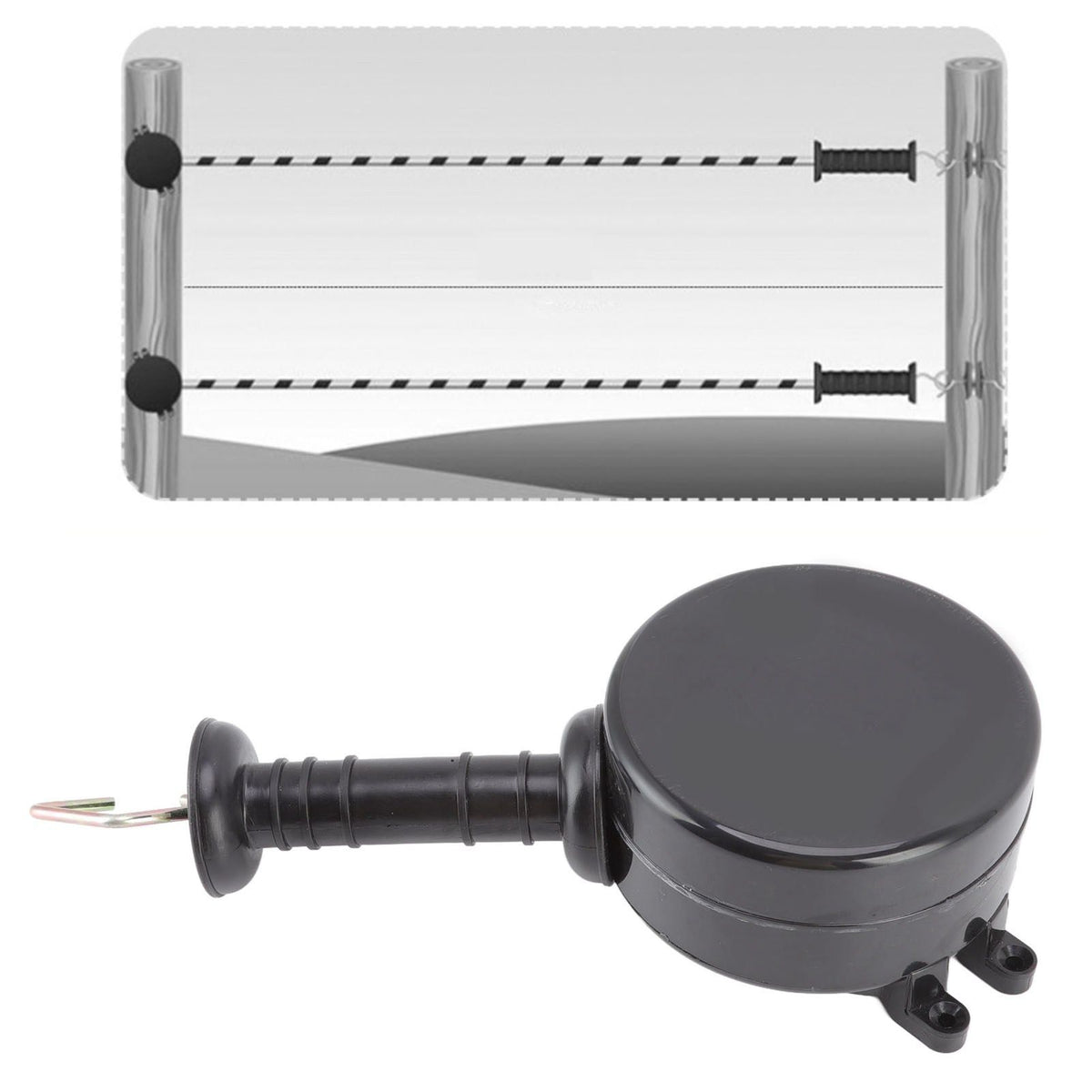 Electric Fence Gate Handle 5M Energizing Rope Retractable Fence Gate Insulated Handle for Farm Garden