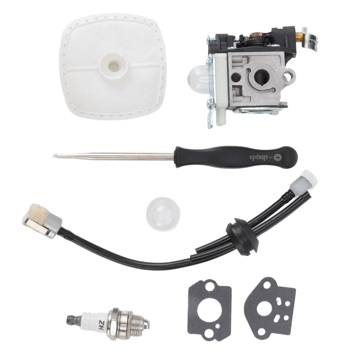 Leaf Blower Carburetor Kit Gasket Primer Bulb Cover Fuel Line Assembly Filter A021003660 for PB 250