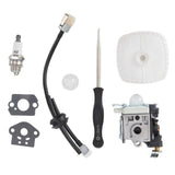 Leaf Blower Carburetor Kit Gasket Primer Bulb Cover Fuel Line Assembly Filter A021003660 for PB 250 - Low Angle