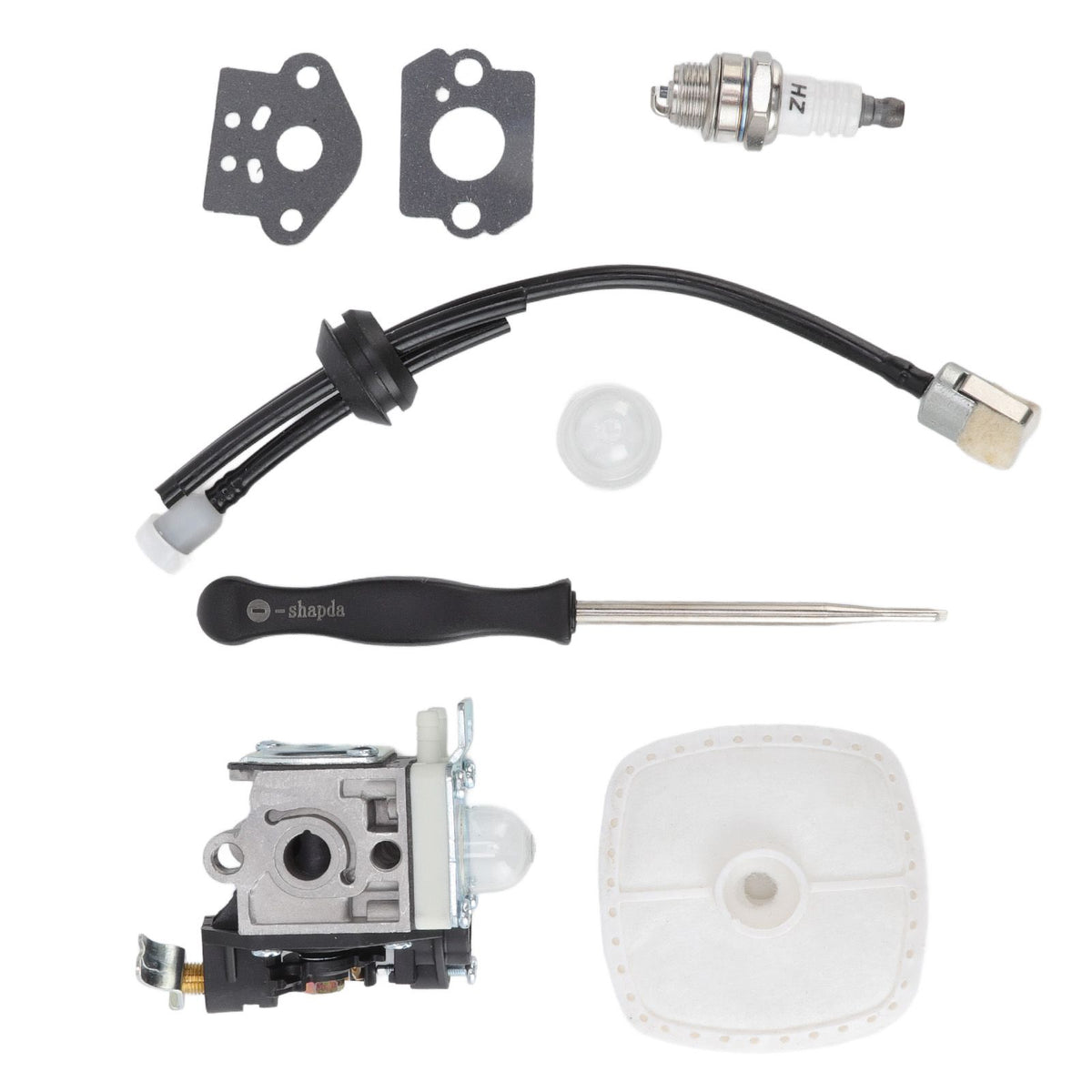 Leaf Blower Carburetor Kit Gasket Primer Bulb Cover Fuel Line Assembly Filter A021003660 for PB 250