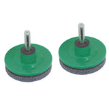 2Pcs Lawn Mower Blade Sharpener Stainless Steel ABS Drill Blade Accessories for Garden Courtyard Green - Front View