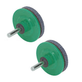 2Pcs Lawn Mower Blade Sharpener Stainless Steel ABS Drill Blade Accessories for Garden Courtyard Green