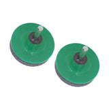 2Pcs Lawn Mower Blade Sharpener Stainless Steel ABS Drill Blade Accessories for Garden Courtyard Green - Top-Down View