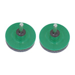 2Pcs Lawn Mower Blade Sharpener Stainless Steel ABS Drill Blade Accessories for Garden Courtyard Green