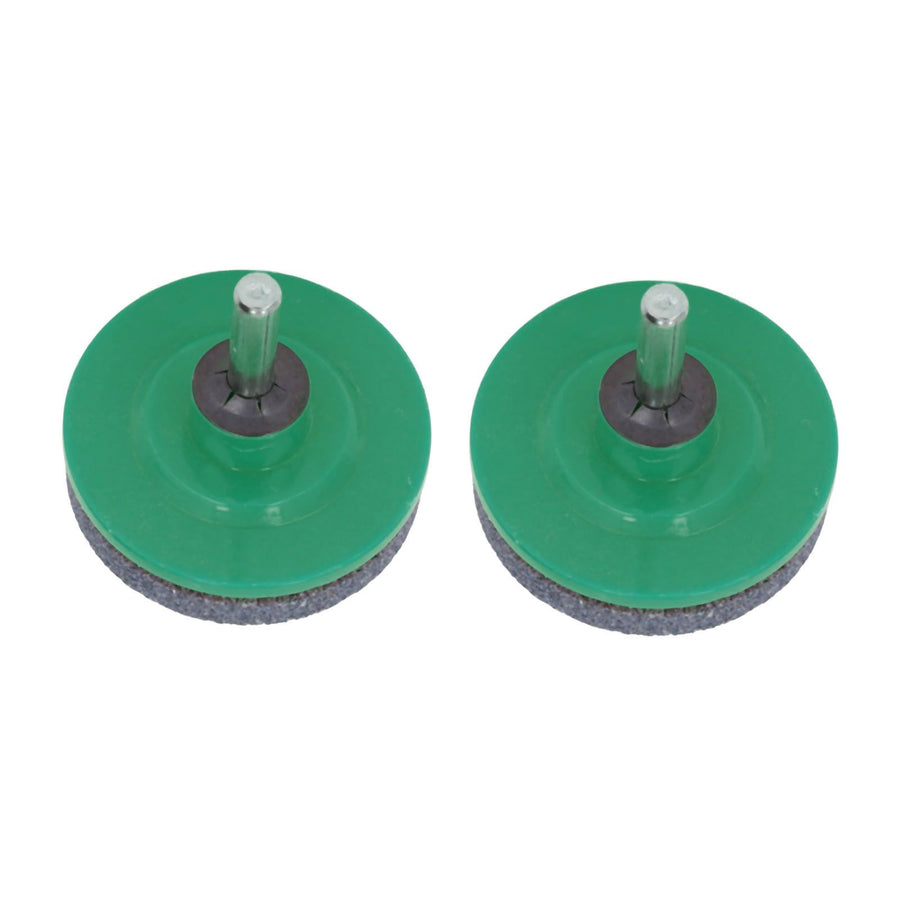 2Pcs Lawn Mower Blade Sharpener Stainless Steel ABS Drill Blade Accessories for Garden Courtyard Green