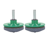 2Pcs Lawn Mower Blade Sharpener Stainless Steel ABS Drill Blade Accessories for Garden Courtyard Green - Low Angle