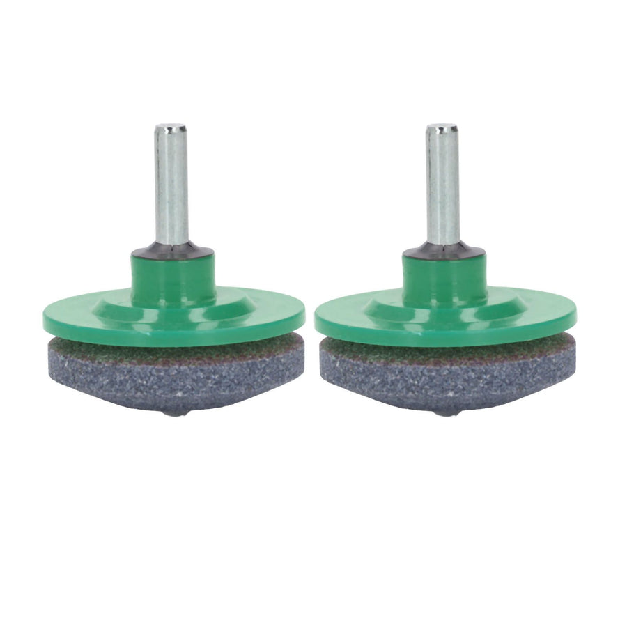 2Pcs Lawn Mower Blade Sharpener Stainless Steel ABS Drill Blade Accessories for Garden Courtyard Green