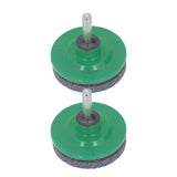 2Pcs Lawn Mower Blade Sharpener Stainless Steel ABS Drill Blade Accessories for Garden Courtyard Green